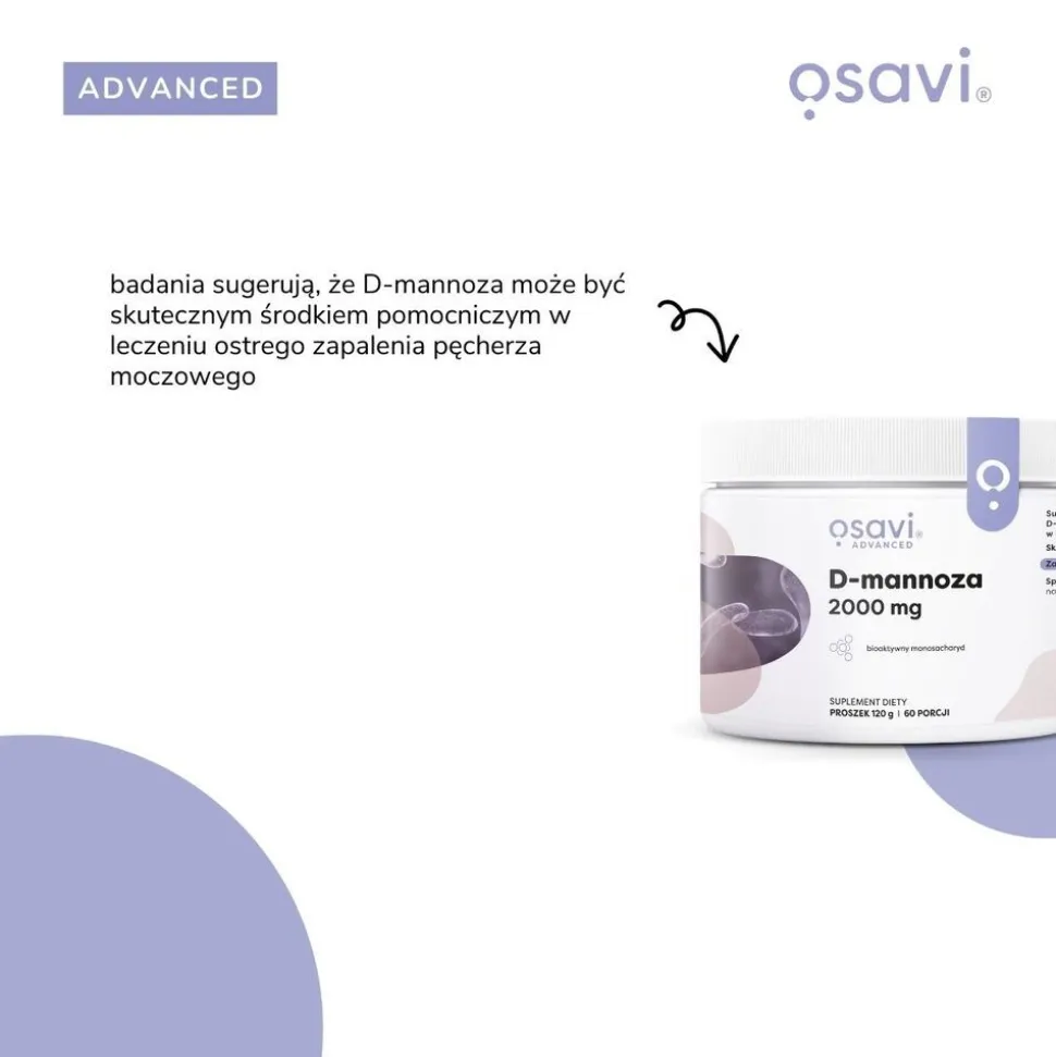 Osavi, D-mannoza 2000 mg, proszek, 120 g