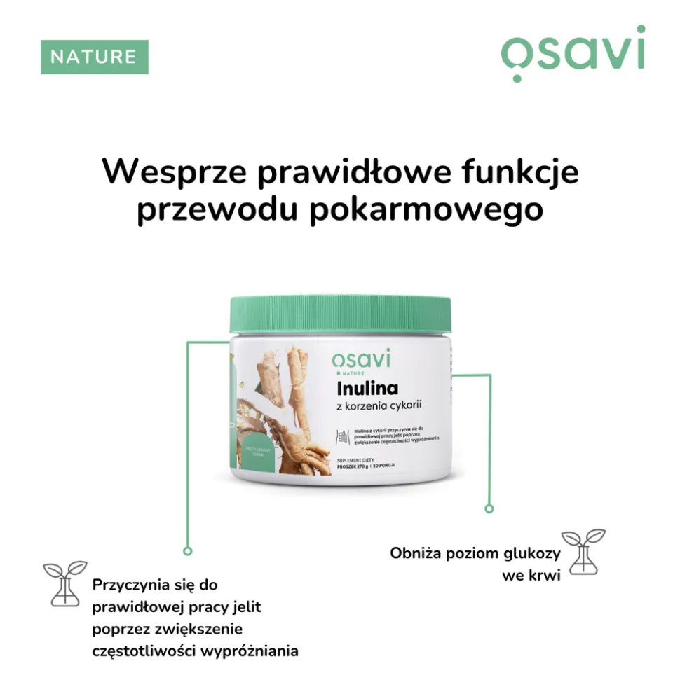 Osavi Inulina z korzenia cykorii, proszek, 270 g