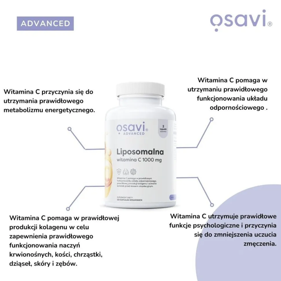 Osavi Liposomalna witamina C 1000 mg, kapsułki twarde, 60 szt.
