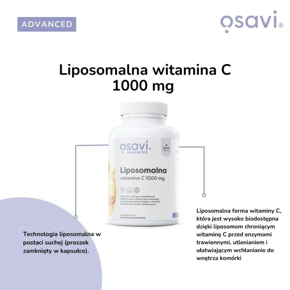 Osavi Liposomalna witamina C 1000 mg, kapsułki twarde, 60 szt.