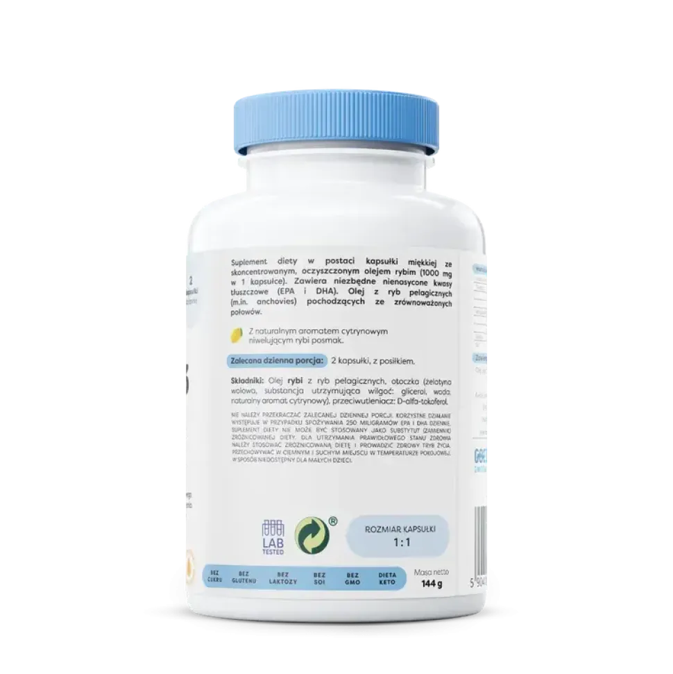 Osavi Omega-3 Olej Rybi 1000 mg, kapsułki, 120 szt.