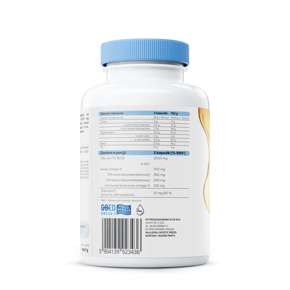 Osavi Omega-3 Olej Rybi 1000 mg, kapsułki, 120 szt.