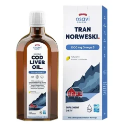 Osavi Tran norweski 1000 mg Omega 3, płyn, smak cytrynowy, 250 ml