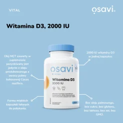 Osavi, Witamina D3 2000 IU, kapsułki, 120 szt.