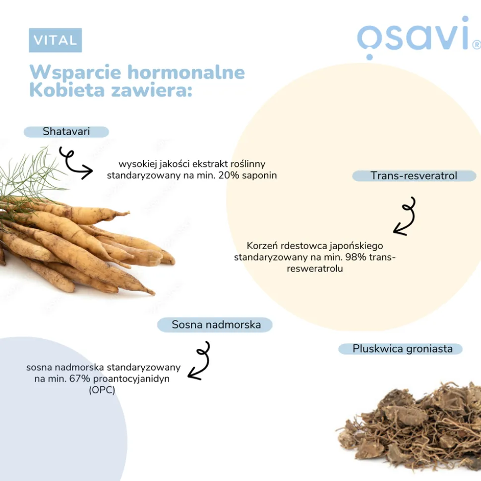Osavi Wsparcie Hormonalne Kobieta, kapsułki, 30 szt.