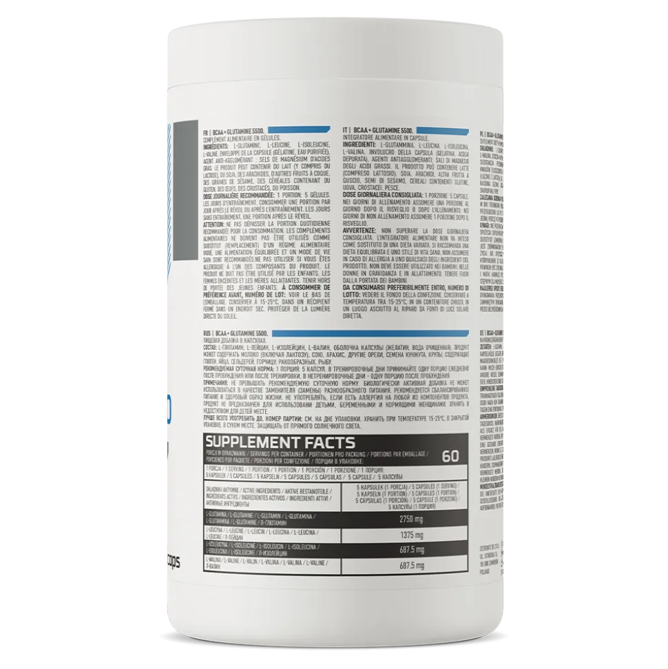OstroVit BCAA + Glutamine 5500, kapsułki, 300 szt.
