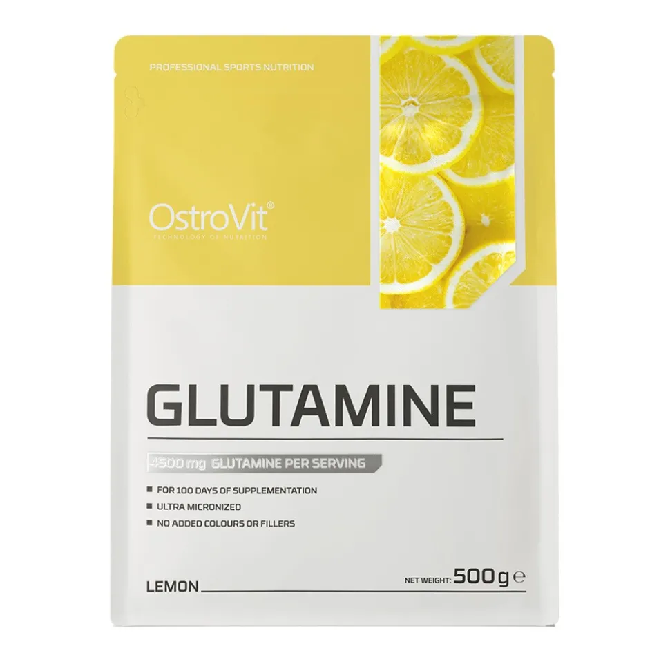 OstroVit Glutamine, smak cytrynowy, proszek, 500 g