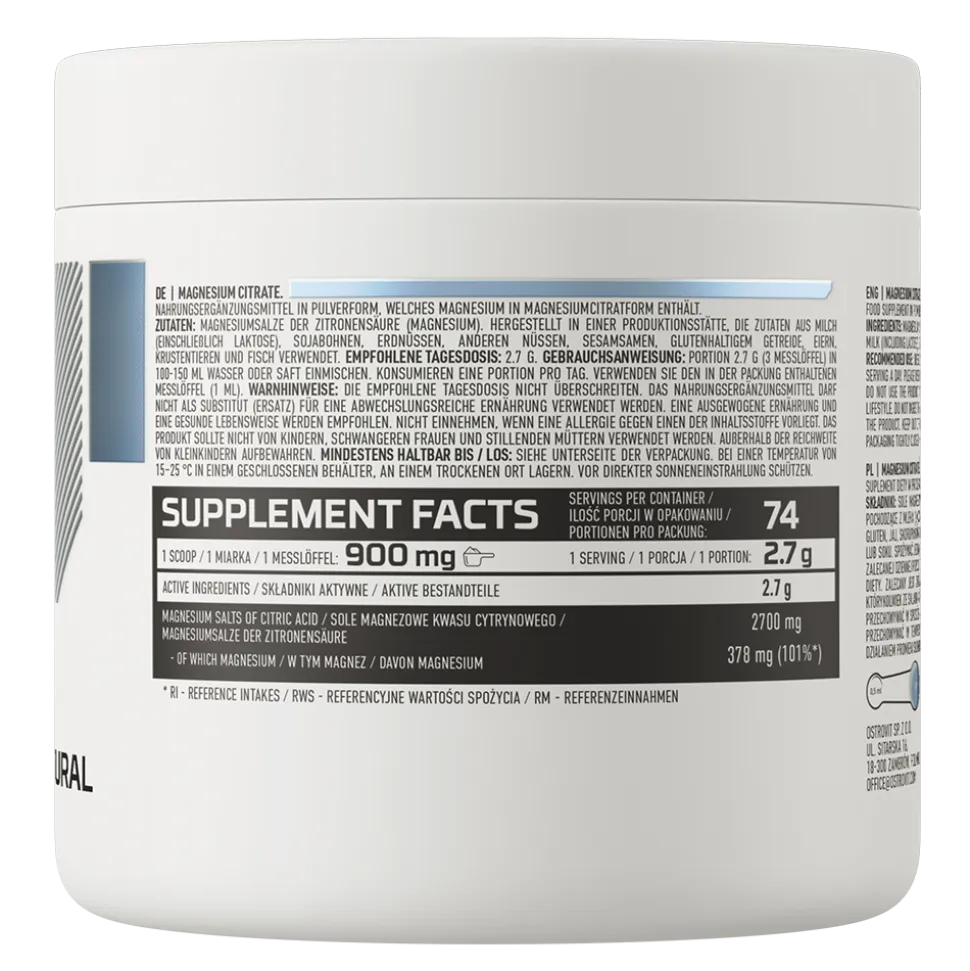 OstroVit Magnesium Citrate, proszek, 200 g