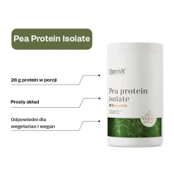 OstroVit Pea Protein Isolate, proszek, smak naturalny, 480 g