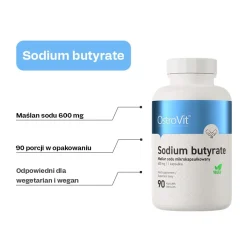 OstroVit Sodium Butyrate Maślan sodu mikrokapsułkowany, kapsułki, 90 szt.