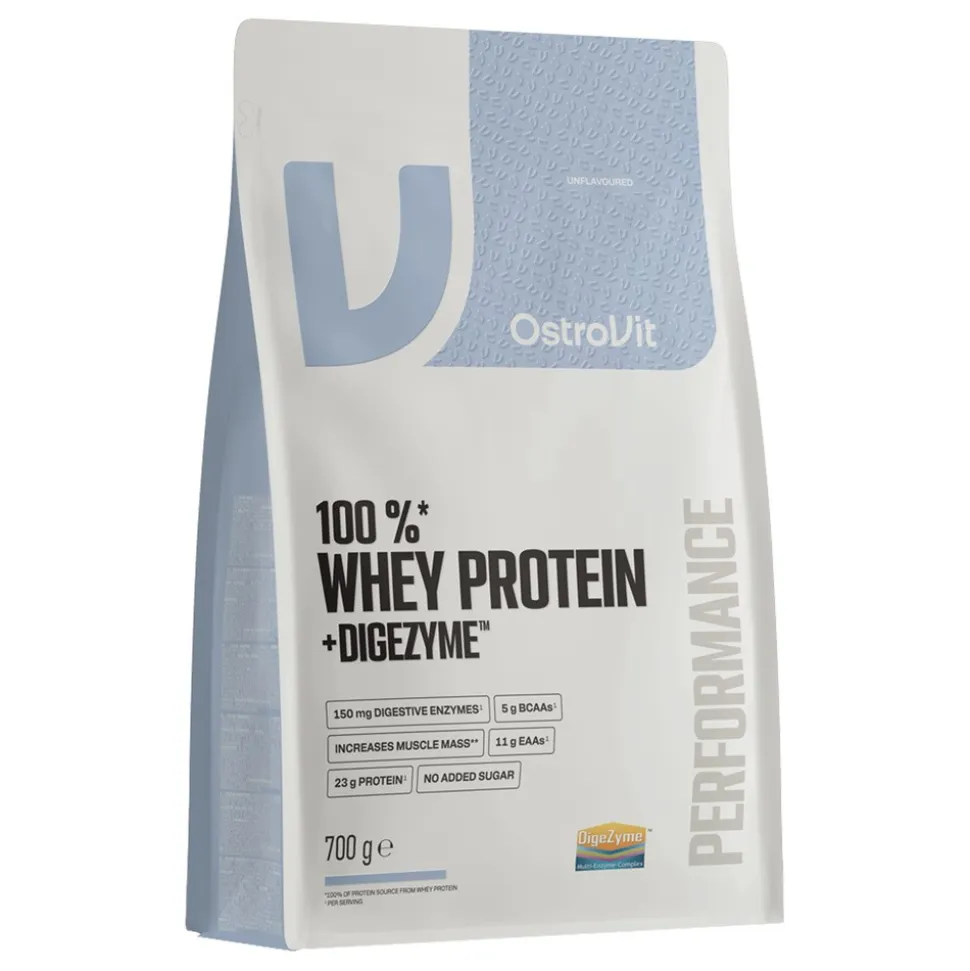OstroVit 100% Whey Protein + Digezyme, proszek, smak naturalny, 700 g