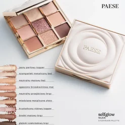 Paese Selfglow, paleta cieni Rose Nude, 12 g
