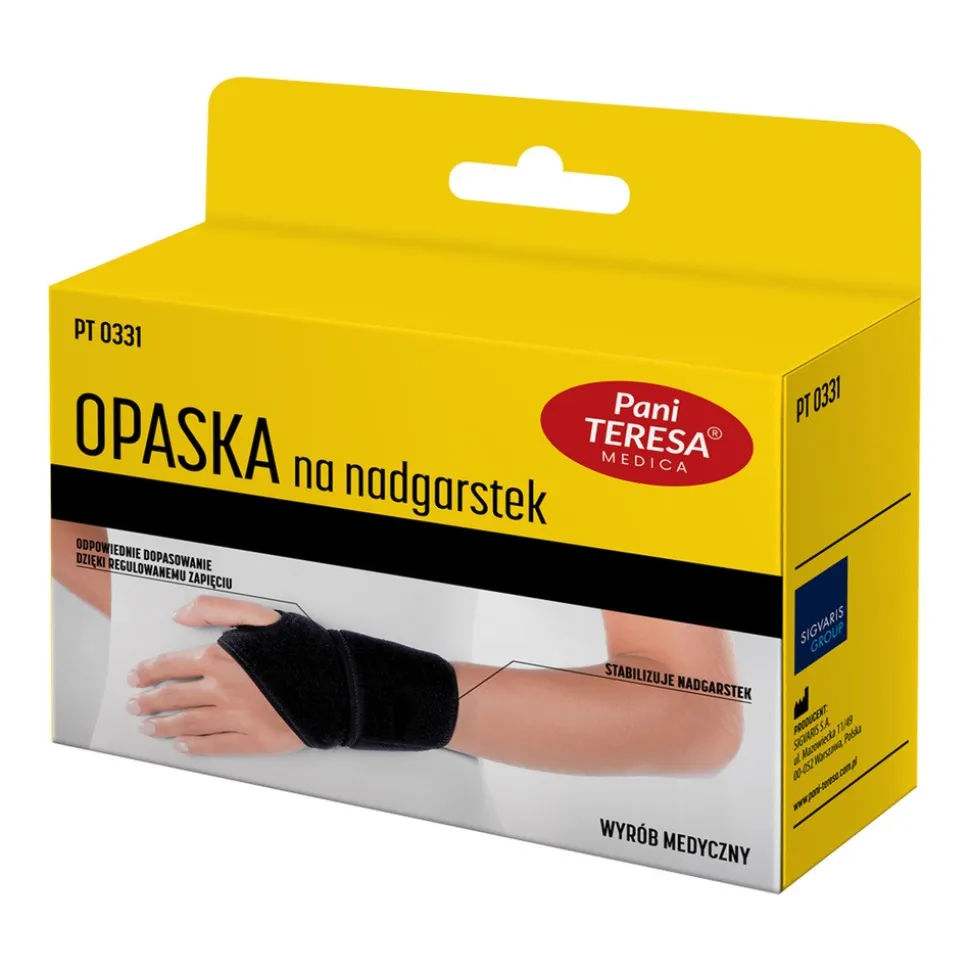Pani Teresa, opaska na nadgarstek, czarna, 1 szt.