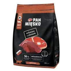 Pan Mięsko, sucha karma dla kota, wołowina z jeleniem, 400 g