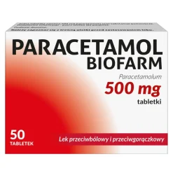 Paracetamol Biofarm, 500 mg, tabletki, 50 szt.