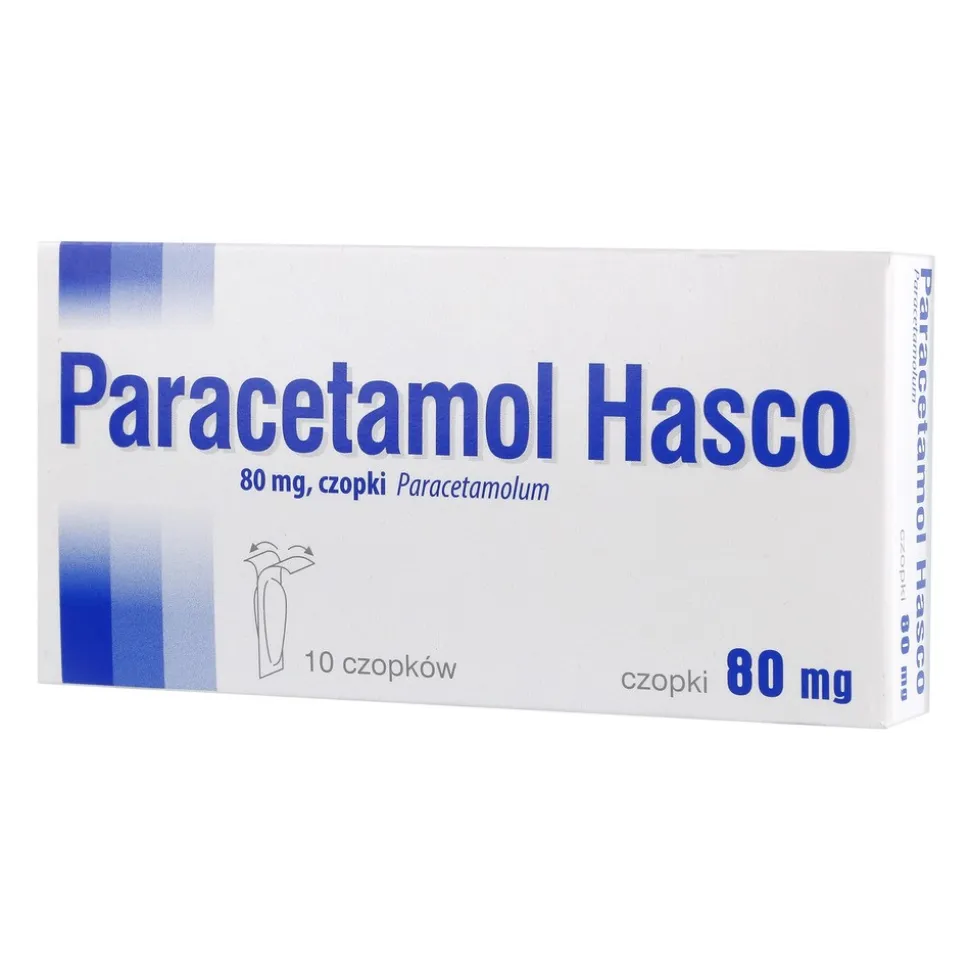 Paracetamol Hasco, 80 mg, czopki, 10 szt.
