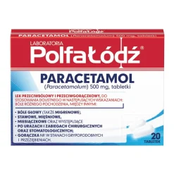 Paracetamol Polfa-Łódź, 500 mg, tabletki, 20 szt