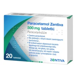 Paracetamol Zentiva, 500 mg, tabletki, 20 szt.