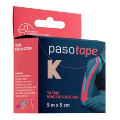 Pasotape, taśma kinezjologiczna, 5 m x 5 cm, cielista, 1 szt.