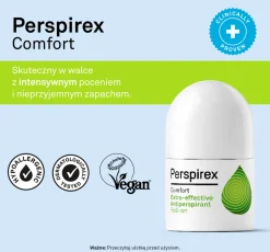 Perspirex Comfort, antyperspirant, roll-on, 20 ml