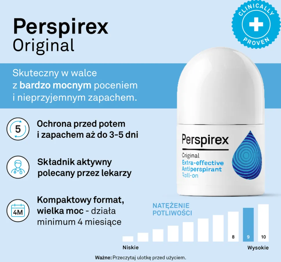 Perspirex Original, antyperspirant roll-on, 20 ml