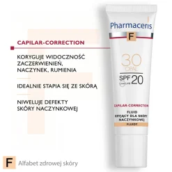 Pharmaceris F, fluid kryjący dla skóry naczynkowej, Opal 30, 30 ml