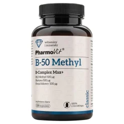 Pharmovit B-50 Methyl B-complex Max+, kapsułki, 120 szt.