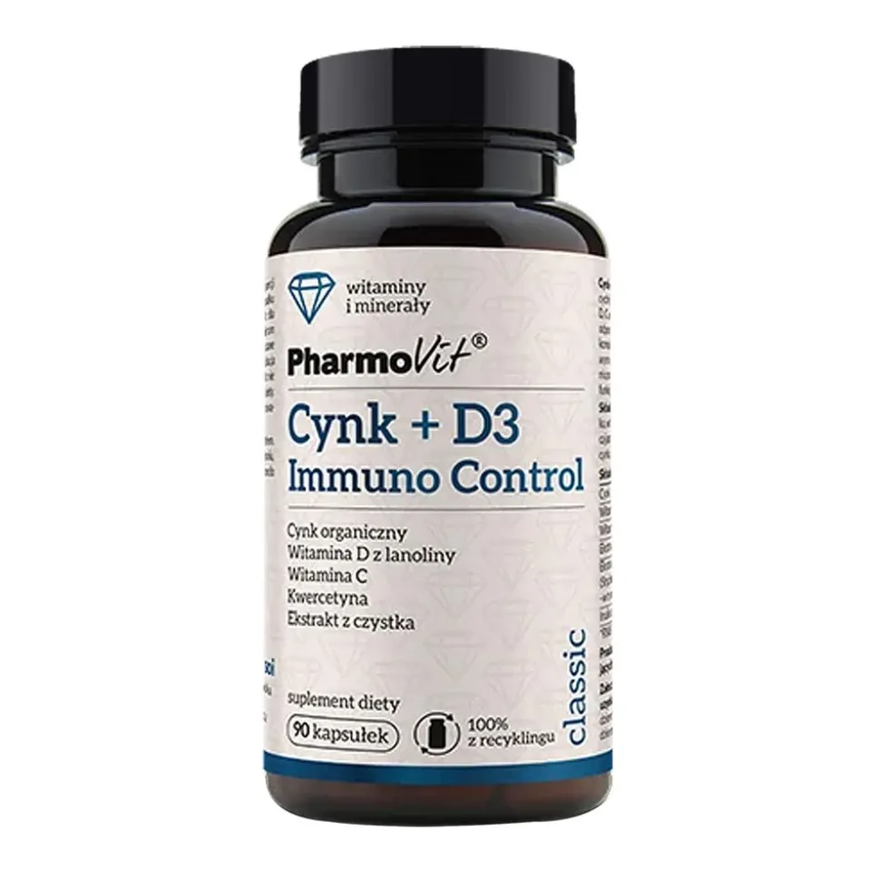 Pharmovit Cynk+D3 Immuno Control, kapsułki, 90 szt.