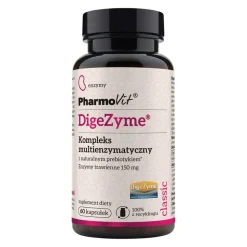 Pharmovit Digezyme Kompleks multienzymatyczny z naturalnym prebiotykiem, kapsułki, 60 szt.