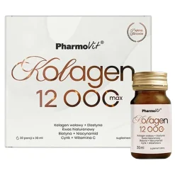 Pharmovit Kolagen 12 000 Max, płyn, smak owoce tropikalne, 30 ml x 30 szt.
