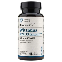Pharmovit Witamina K2 + D3 lanolin, kapsułki, 60 szt.