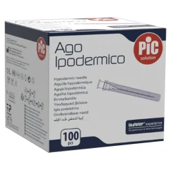 PiC Ago Ipodermico, sterylna igła iniekcyjna jednorazowego użytku, 21G 0,8x25 mm, 100 szt.
