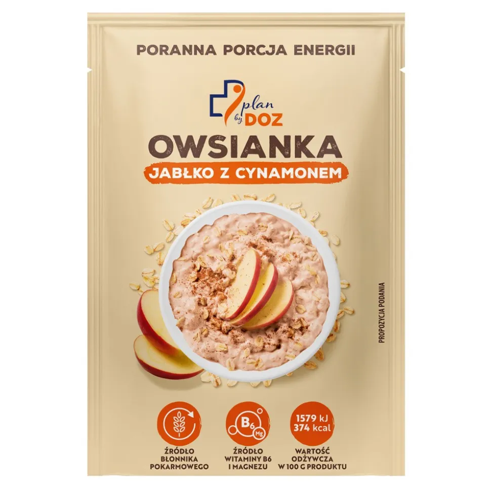 Plan By DOZ, Owsianka jabłko z cynamonem, 45 g