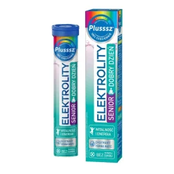 Plusssz Elektrolity Senior Dobry Dzień, tabletki musujące, smak cytryna-mięta, 24 szt.