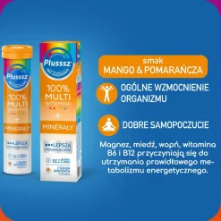 Plusssz 100% Multiwitamina + Minerały, tabletki musujące, 20 szt.