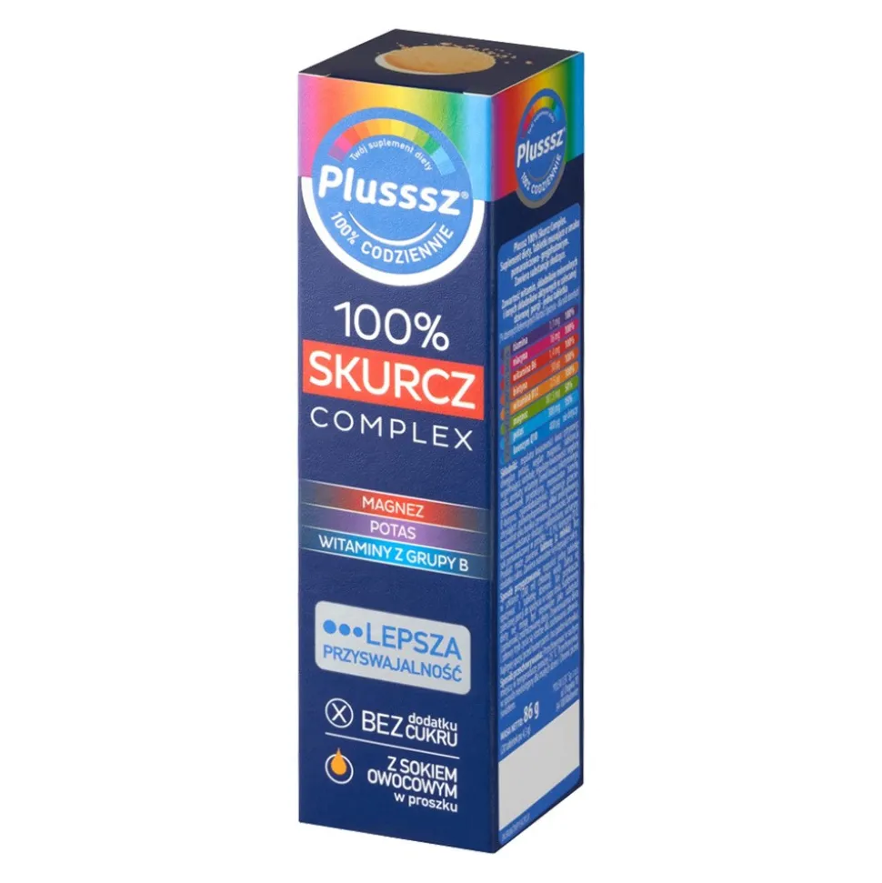 Plusssz 100% Skurcz Complex, tabletki musujące, 20 szt.