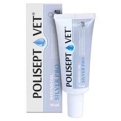 Polisept Vet Wound Gel Silver Pro, żelowy opatrunek dla psa i kota, 30 ml