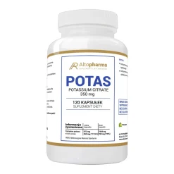 Potas Cytrynian potasu 350 mg, kapsułki, 120 szt.