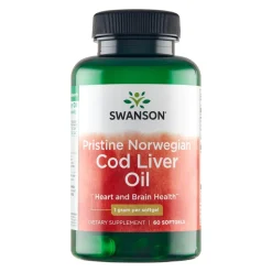 Pristine Norwegian Cod Liver Oil, kapsułki żelowe, 60 szt.