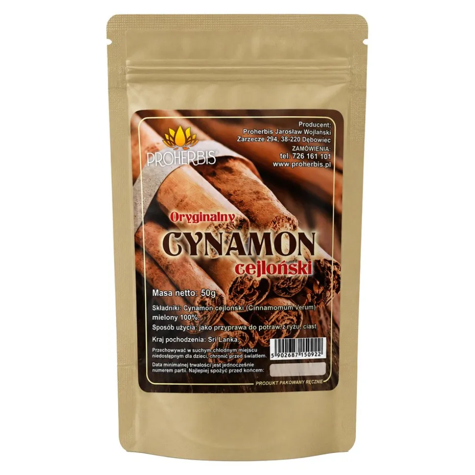 Proherbis Cynamon Cejloński, mielony, 50 g