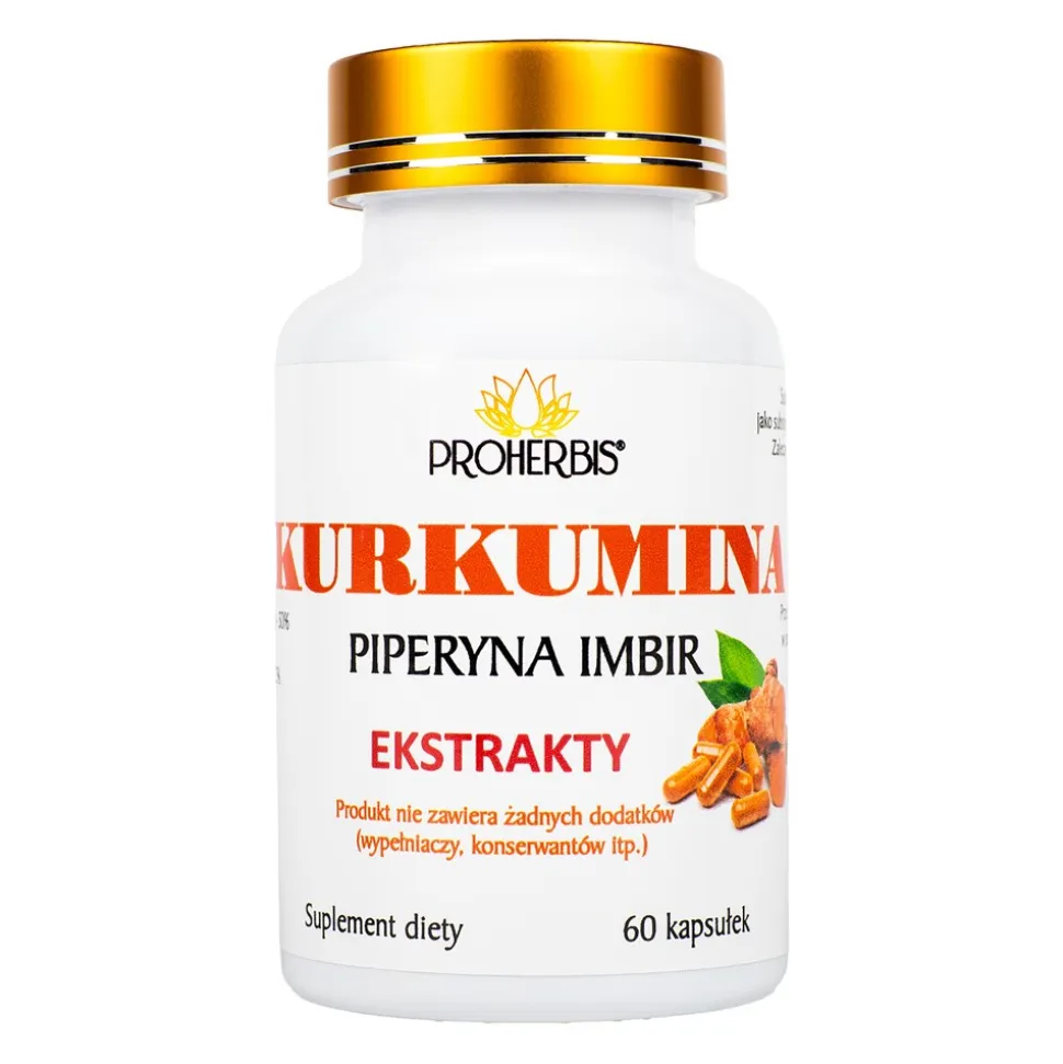 Proherbis Kurkuma Piperyna Imbir, kapsułki, 60 szt.
