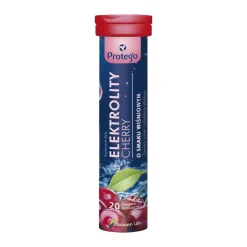 Protego Elektrolity Cherry, tabletki musujące, smak wiśniowy,  20 szt.