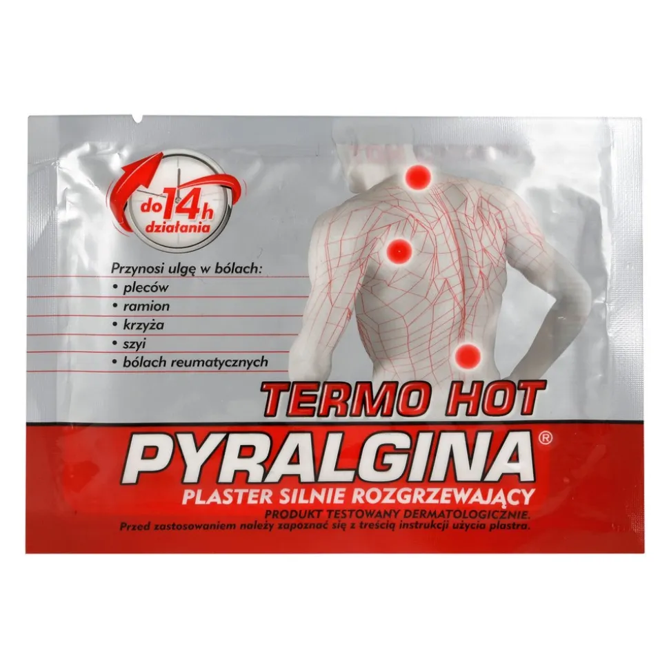 Pyralgina Termo Hot, plaster silnie rozgrzewający, 1 szt.