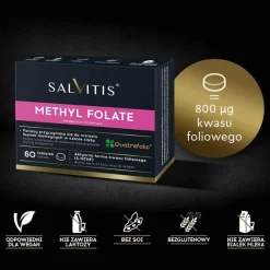 Salvitis Methyl Folate (Folian metylu), tabletki powlekane, 60 szt.