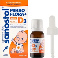 Sanostol Mikroflora+D3, krople, 8 ml