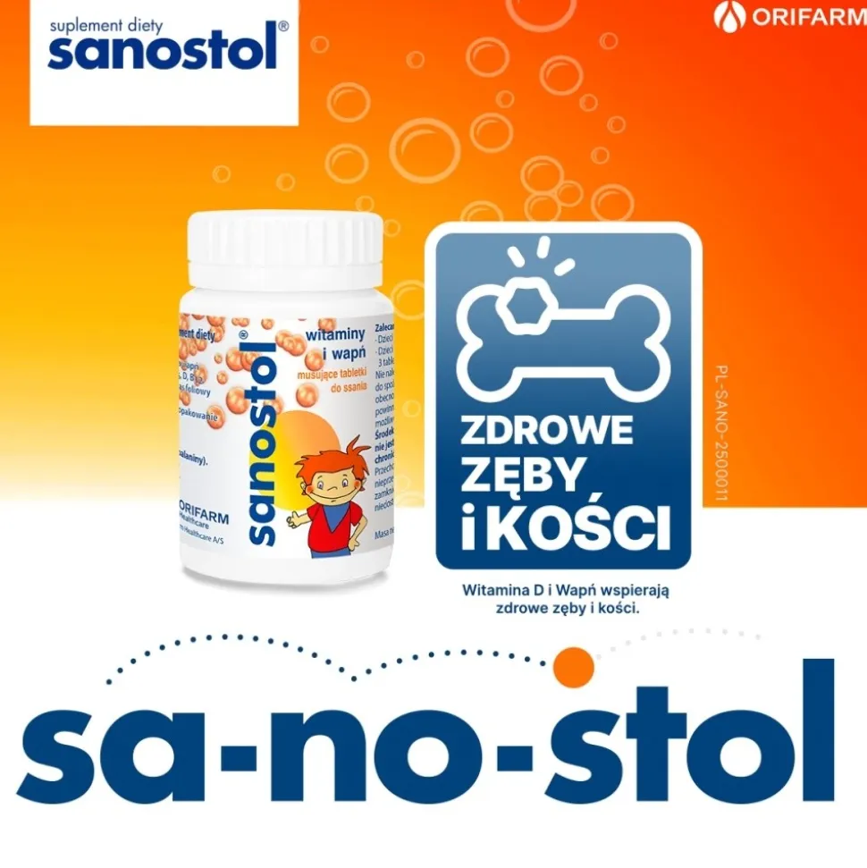 Sanostol, tabletki musujące do ssania, 30 szt.