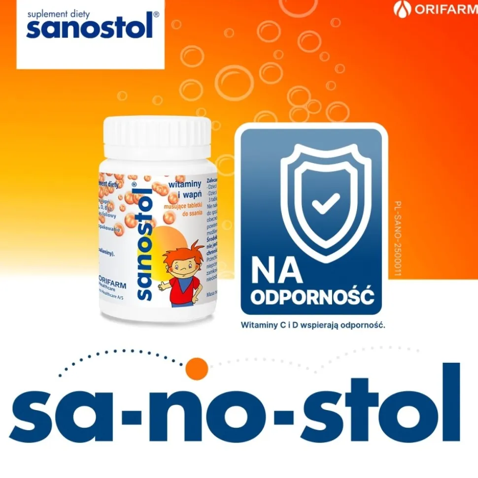 Sanostol, tabletki musujące do ssania, 30 szt.