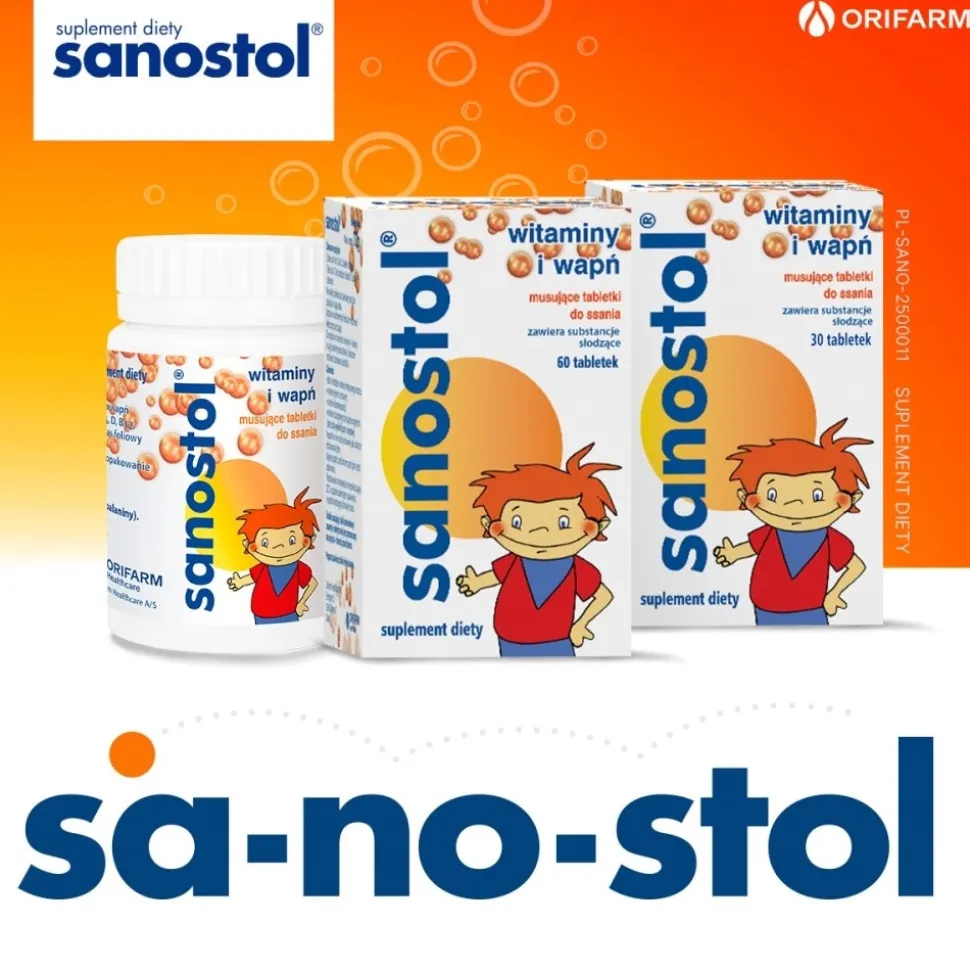 Sanostol, tabletki musujące do ssania, 30 szt.