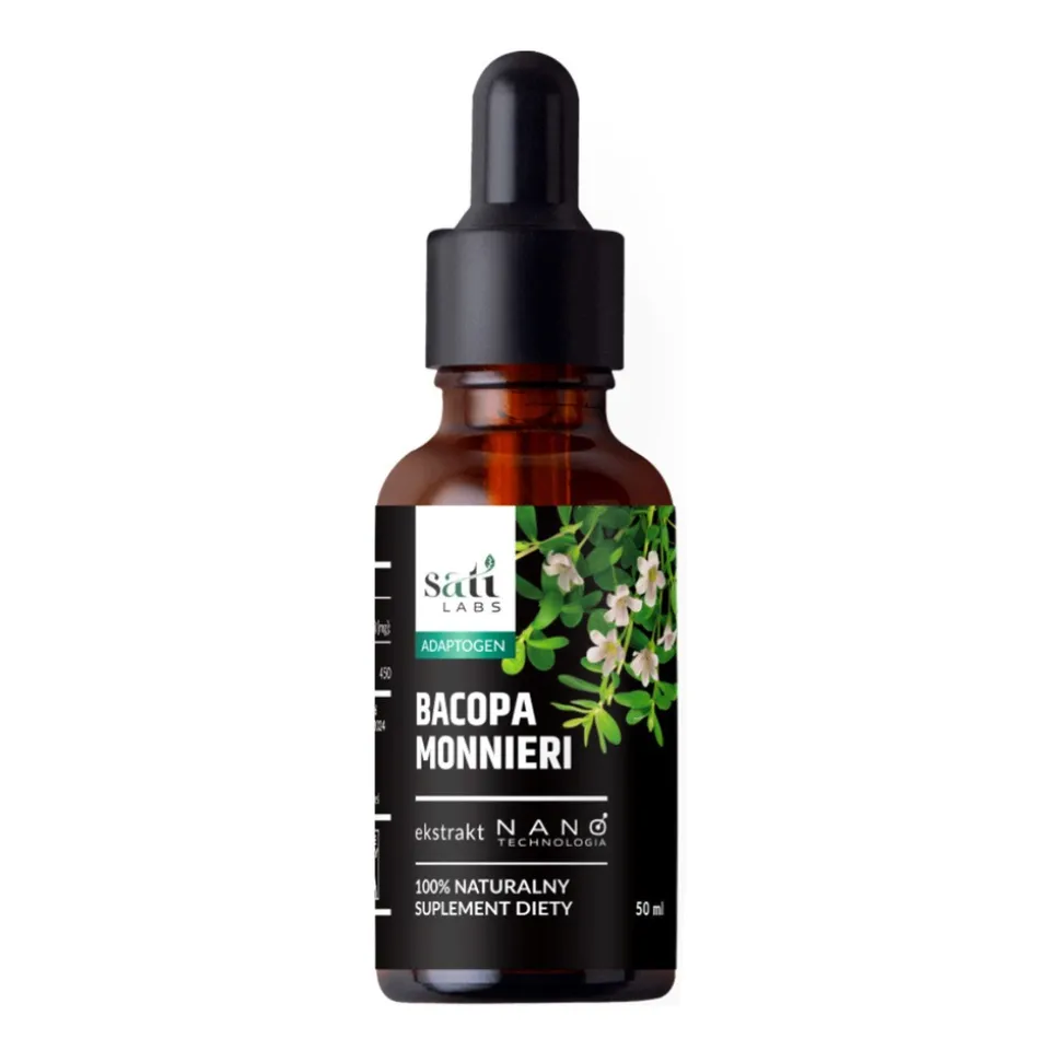 Sati Labs Adaptogen, Nano Bacopa Monnieri, krople, 50 ml