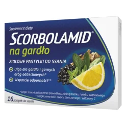 Scorbolamid na gardło, pastylki do ssania, 16 szt
